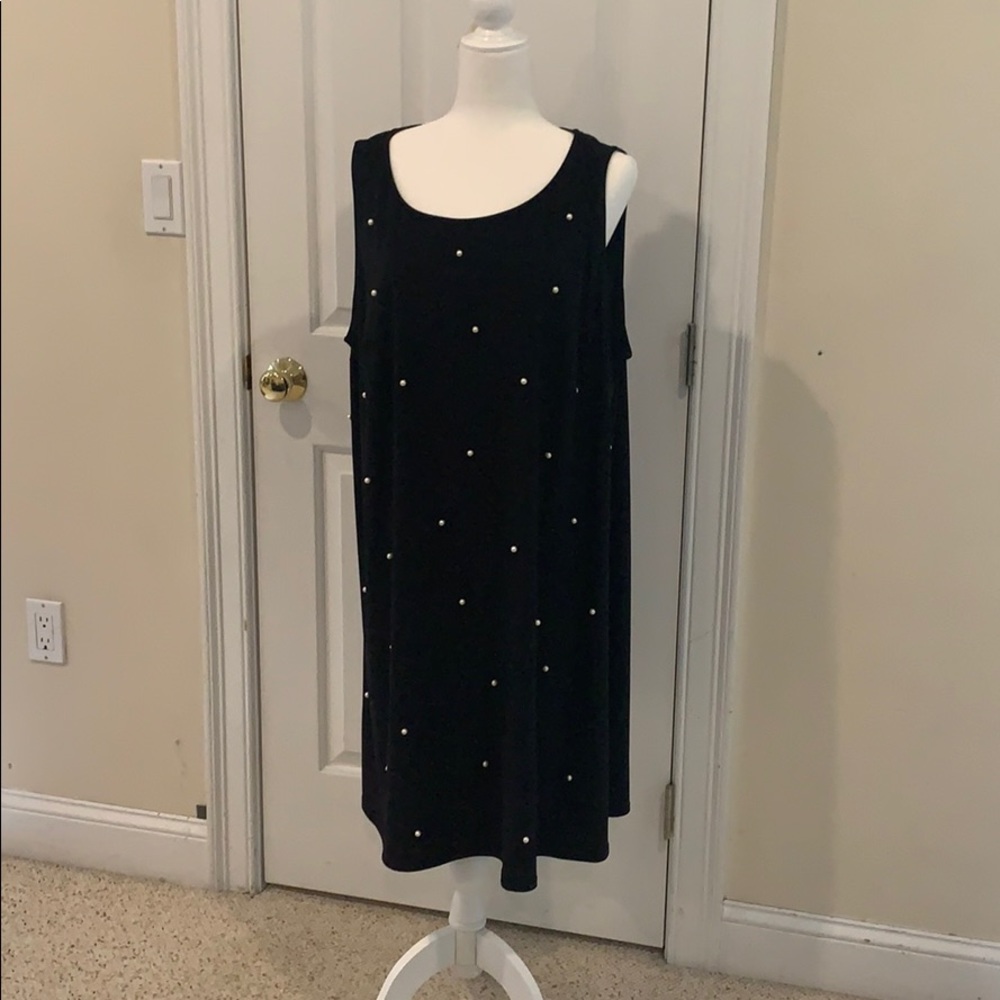 Pearled Little Black Dress